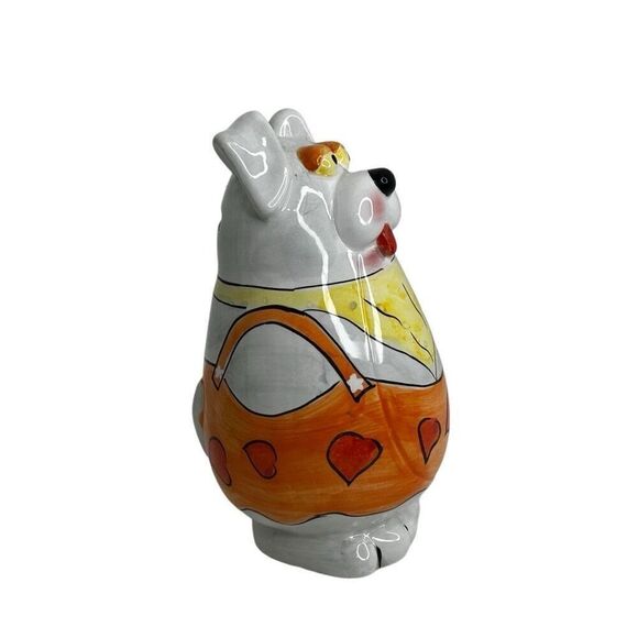Mid Century Dog Bank Multicolor Hand-painted Decorative Ceramic Money Saving Pot - Picture 9 of 10